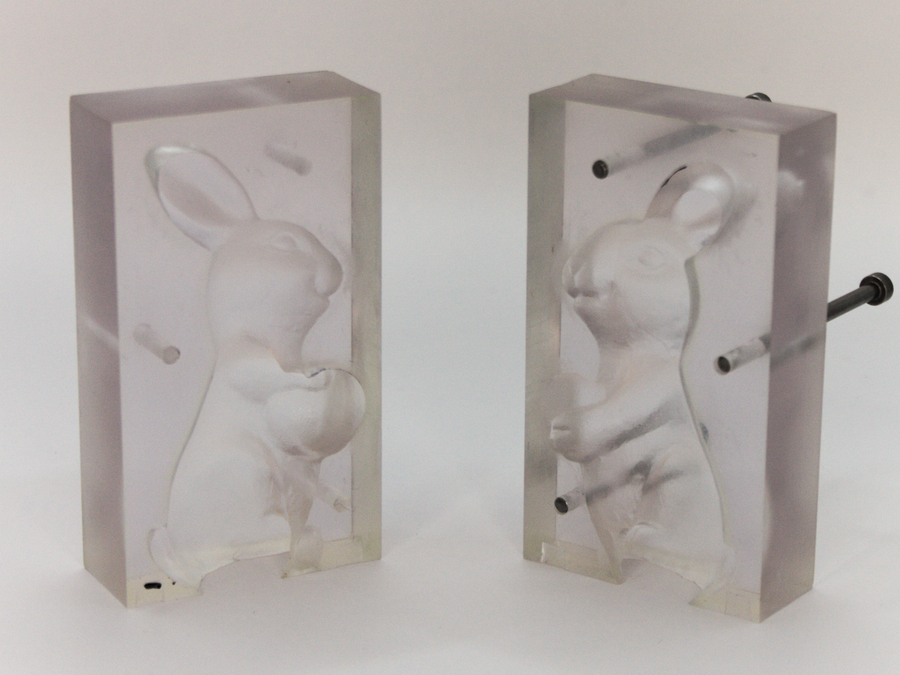 Gussform SLA Druck Silikon Hase offen